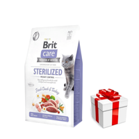 Brit Care Cat Graanvrije Gesteriliseerde Gewichtscontrole met Eend en Kalkoen 7kg + GRATIS een verrassing voor je kat!