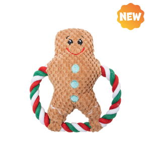 UNIQ PETS PLUS TOY VOOR HONDEN SQUEAKIES ringtug sneeuwpop met pieper 20×20cm