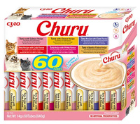 INABA Churu voor katten - gemengde smaken met tonijn 60x14g