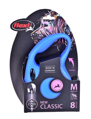 FLEXI New Classic M 8m blauwe automatische leiband 