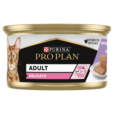 PRO PLAN Adult Delicate Natvoer mousse met kalkoen 12x85g