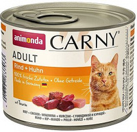 ANIMONDA Cat Carny Adult smaak: rund en kip 200g 