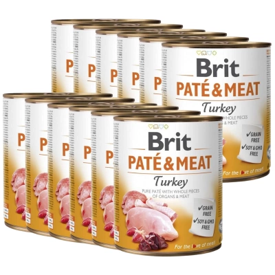 Brit Pate & Meat Kalkoen 12x800g