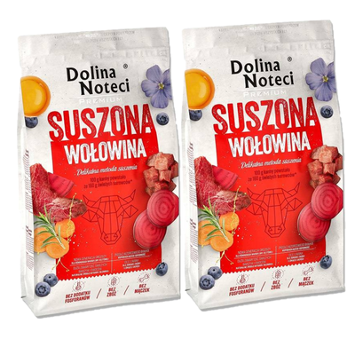 DOLINA NOTECI Premium Rundvlees - gedroogd hondenvoer 2x9kg