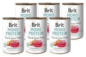 Brit Mono Eiwit Tonijn & Zoete Aardappel 6x400g