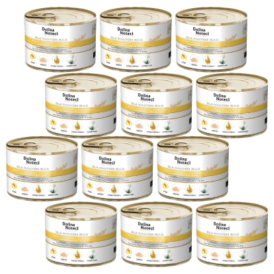 Dolina Noteci Premium voor kleine honden Junior Rijk aan kippenmaagjes en kalfslever 12x185g