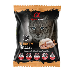 Alpha Spirit Kattensnoepje kalkoenblokjes 50g