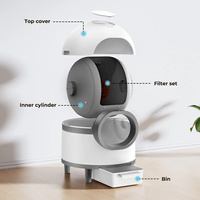 Slimme zelfreinigende kattenbak smart wifi apka 60l (54 x 54 x 63 cm)