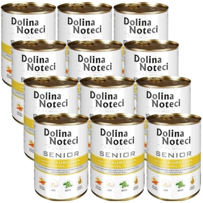 Dolina Noteci Premium Senior Kip met Wortelen en Basilicum 12x400g