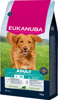 EUKANUBA Adult Grote rassen Lam&Rijst 12kg + VERRASSING VOOR UW HOND