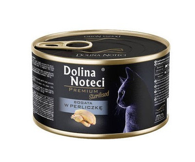 DOLINA NOTECI Premium Sterilised voor katten, rijk aan parelhoen 12x185 g