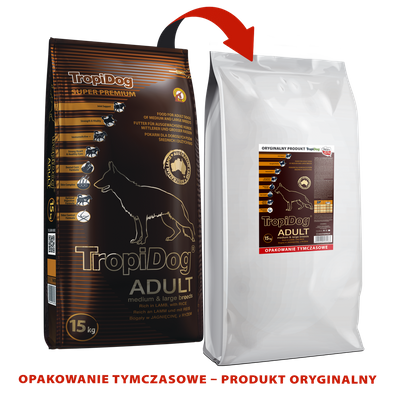 Tropidog Super Premium Adult Medium & Large Breed Lamb & Rice 15kg