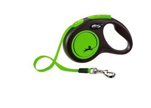Flexi Leash New Classic M Band 5m tot 25kg Green Neon