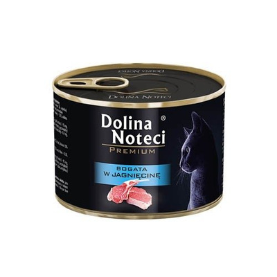Dolina Noteci Premium voor katten rijk aan lam 6x185g