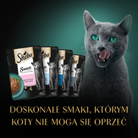 SHEBA Sauce Collection Fish Flavours Sachets 40x85 g - volledig natvoer voor volwassen katten, in saus