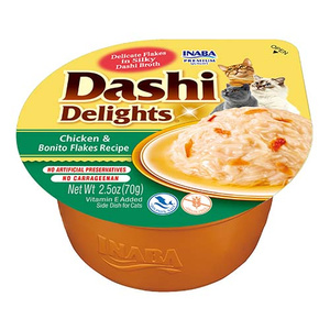 Inaba DASHI aanvullend kattenvoer - bouillon met sint-jakobsschelp en kipsmaak70g