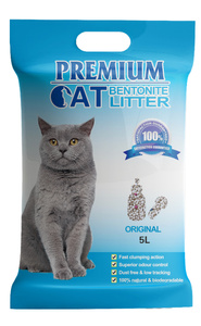 Premium kattenbrokken Bentoniet - Natuurlijk voor katten 5L