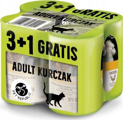 Pet Republic Kit Kip 3+1 GRATIS - Natvoer voor katten - 400g