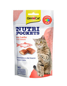 GIMCAT NUTRI POCKETS Zalm snack met Omega 3&6 60g