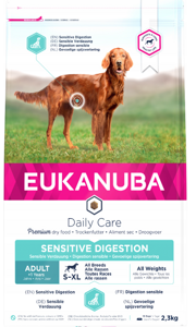 Eukanuba Dog Dry Daily Care Adult Gevoelige Spijsvertering Alle Rassen Kip Zak 2.3 kg