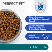 PERFECT FIT (Steriel 1+) 750g Runderrijk droogvoer voor katten na sterilisatie