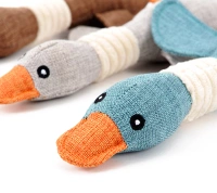 Pluche bijtspeeltje met pieper 34cm (eend)