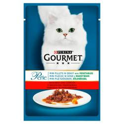Purina Gourmet Perle Kattenvoer Mini Filets in Rundvlees en Wortelsaus 85g