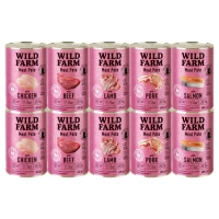 WILD FARM Pate 10x400g - glutenvrij kattenvoer MIX