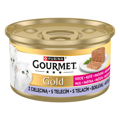 Purina Gourmet Gold Kittenmousse met kalfsvlees 85g