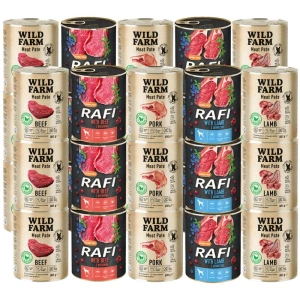 DOLINA NOTECI Rafi + WILD FARM Pate MIX 30x800g