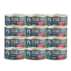 WILD FARM Mousse Rund 12x80g - graanvrije mousse voor katten
