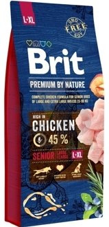 Brit Premium By Nature Senior L+XL met Kip 15kg + GRATIS een verrassing voor je hond!