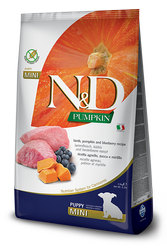 Farmina N&D Pumpkin Grain Free Canine Puppy Mini Lamb & Blueberry 7kg