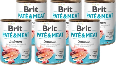 Brit Pate & Vlees met Zalm 6x400g