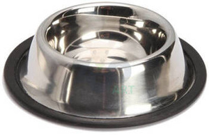 Metalen kom op antislip rubber 0.7l