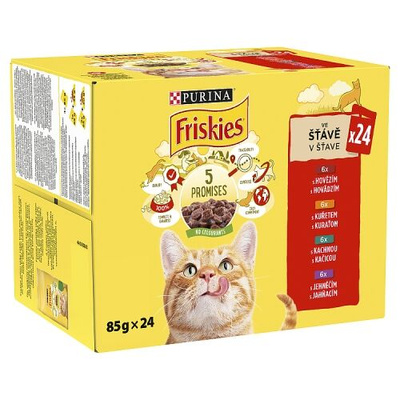PURINA Friskies Kattenvlees in saus MIX smaken 24x85g