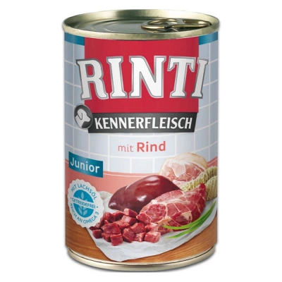Rinti Kennerfleisch Junior Rind natvoer voor honden - rund 400g