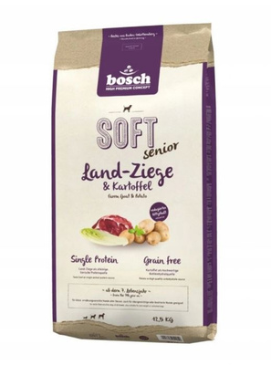 BOSCH Soft Senior Geit & Aardappel 12.5kg + GRATIS een verrassing voor je hond!