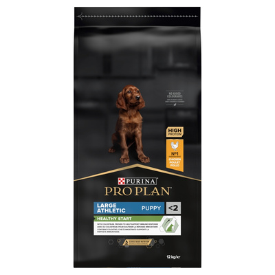 Purina Pro Plan Large Puppy Athletic Optistart Kip & Rijst 12kg 