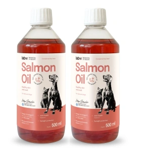 LAB V Zalmolie voor honden en katten 2x500ml