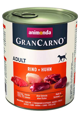 Animonda GranCarno Adult Hond Rundvlees + Kip 800g