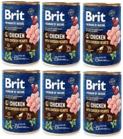 Brit Premium By Nature Kip met Kippenhartjes 6x800g