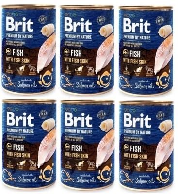Brit Premium By Nature Vis Met Vishuid 6x800g