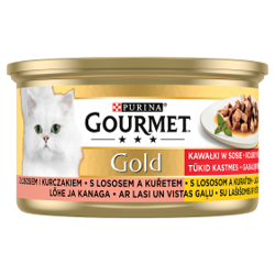 Purina Gourmet Gold Zalm met Kip in Saus 85g