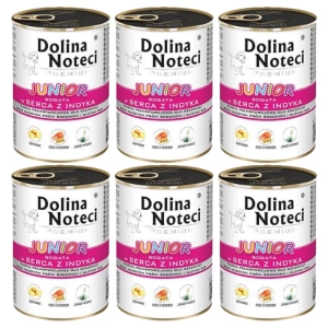 Dolina Noteci Premium Junior Rijk aan Kalkoenhartjes 6x400g