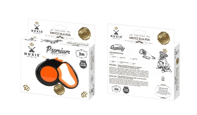 NUXIE® automatische hondenriem reflecterend koord 3m 15kg oranje 