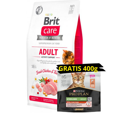 Brit Care Cat Grain-Free Aldut Activity Support met Kip en Kalkoen 7kg
