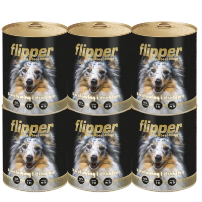 Dolina Noteci Flipper met Rundvlees en Gevogelte 6x800g