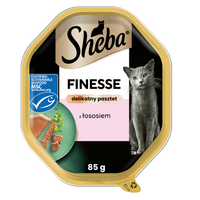 SHEBA Finesse tray 85 g - volledig natvoer voor volwassen katten, met zalm, in pate