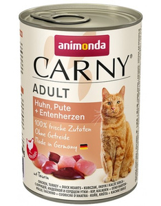 ANIMONDA Cat Carny Adult smaak: kip-, kalkoen- en eendenhart 400g